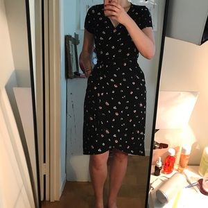 EUC GAP floral hi-low wrap dress